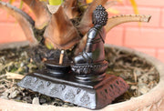 Meditating Buddha Incense Burner - nepacrafts