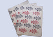 Fish Printed Handmade Lokta Paper Wrapping Sheets - nepacrafts