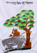 The Four Harmonious Animals Embroidered Cotton Door Curtain/Wall Hanging - nepacrafts
