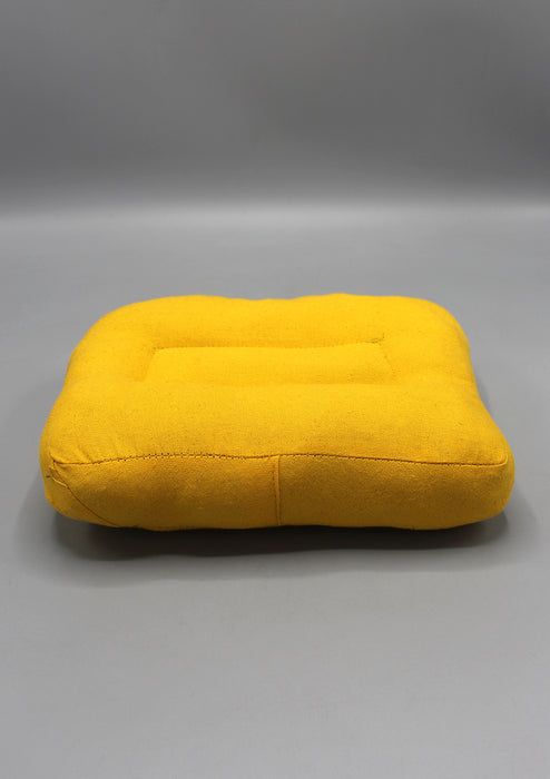 Mustard Color Rectangular Cotton Pillow for Meditation