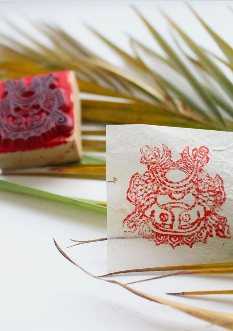 Double Fish Wooden Stamp