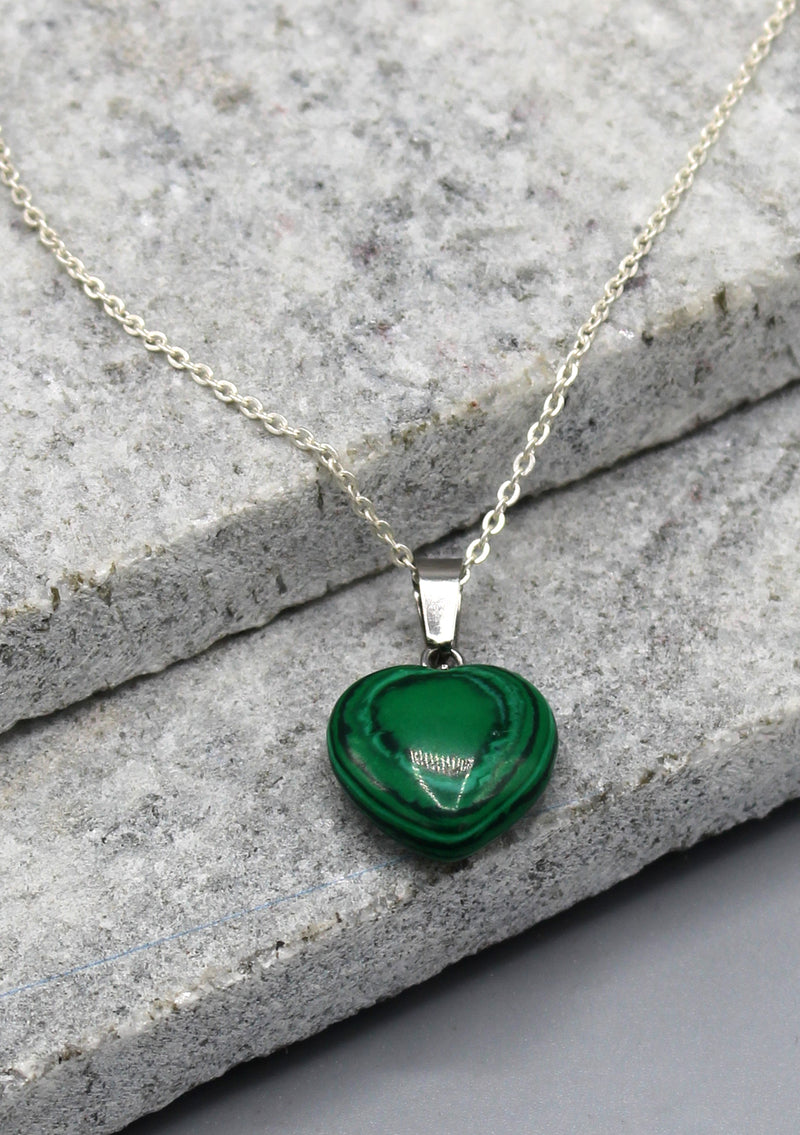 Malachite Heart Shape Pendant - nepacrafts
