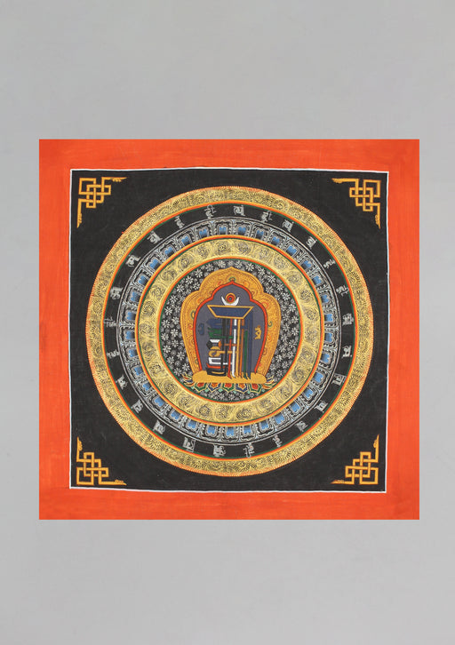 Tibetan Kalachakra Mantra Mandala Thangka Painting - nepacrafts
