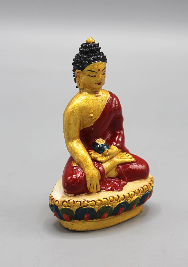 Handpainted Shakyamuni Buddha Statue 4" H