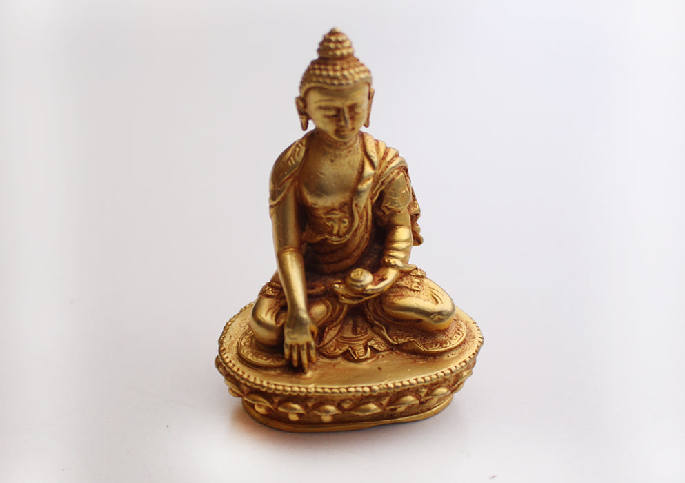Gold Plated Mini Shakyamuni Buddha Statue - nepacrafts