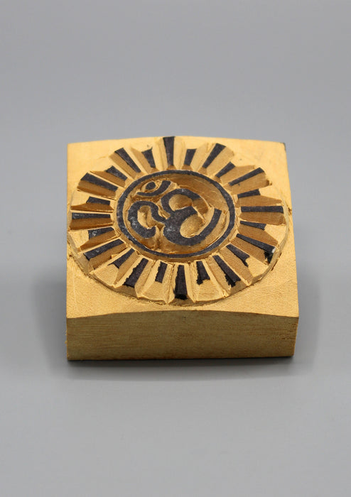 Hindu Om Wooden Block Print - nepacrafts