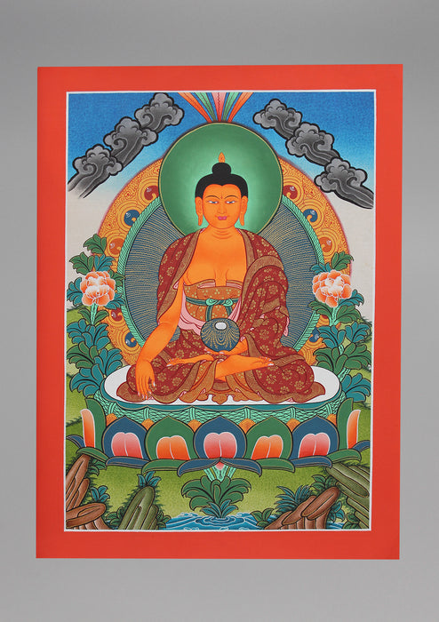 Shakyamuni Buddha Tibetan Thangka Painting