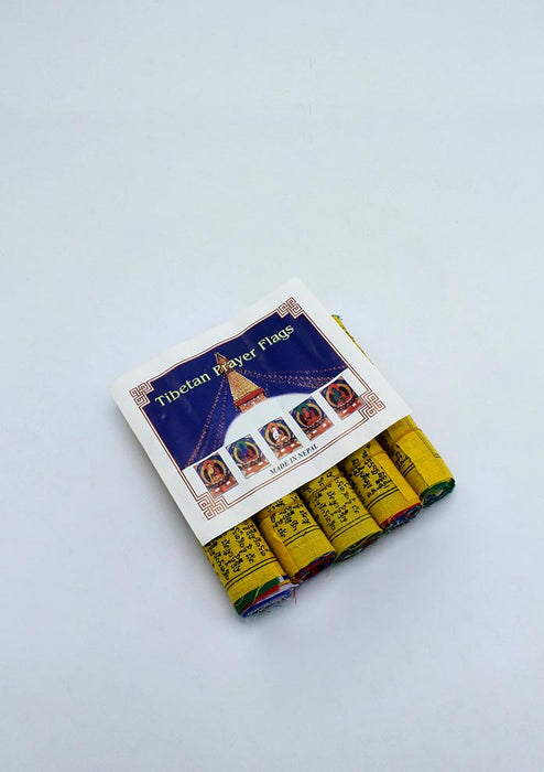 Divine Blessings Fine Cotton Tibetan Prayer Flags 5 Roll Mini Pack