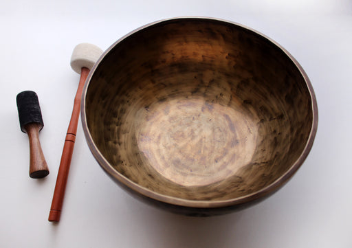 Handmade Full Moon Singing Bowl for Relaxation and Sound Therapy #A Note - nepacrafts