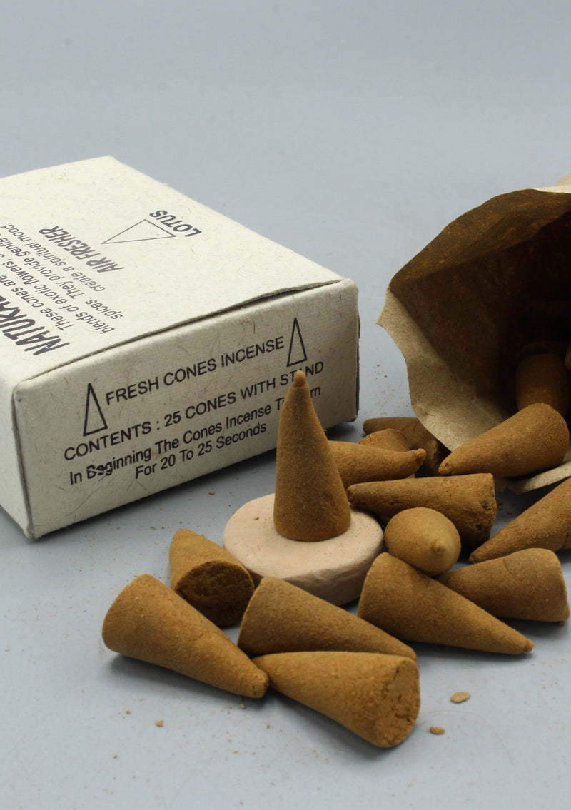 Lotus Tibetan Natural Cone Incense
