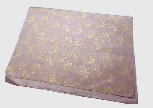 Golden Flower Printed Dark Beige Color Lokta Gift Wrapping Paper - nepacrafts