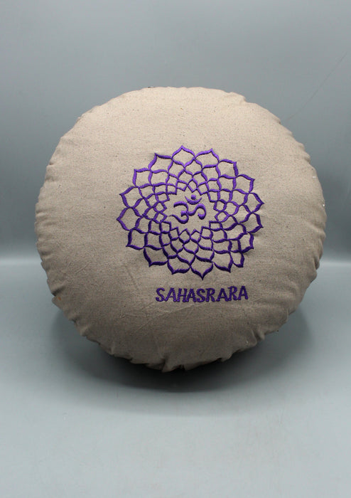 Seven Chakra Sahasrara Cotton Round Meditation Cushion