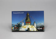 Swayambhunath Carved Wooden Fridge Magnet - nepacrafts