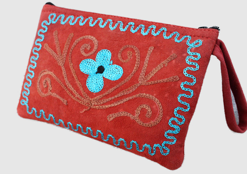 Flower Dream Soft Suede Women Purse - nepacrafts