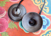 Tibetan Plain Meditation Tingsha/ Cymbals with Hand Carved Copper Cover - nepacrafts