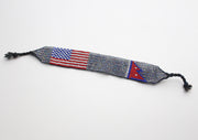 Assorted American & Nepalese Flag Friendship Glass Beads Bracelet, Unisex Bracelet - nepacrafts