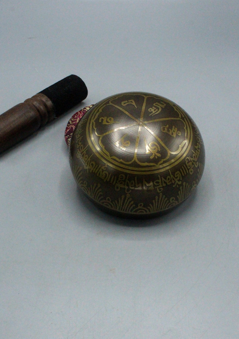 Tibetan Om Mani Singing Bowl