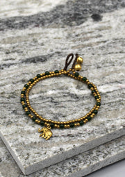 Elephant Charm Glass Beads Women's Anklet - nepacrafts
