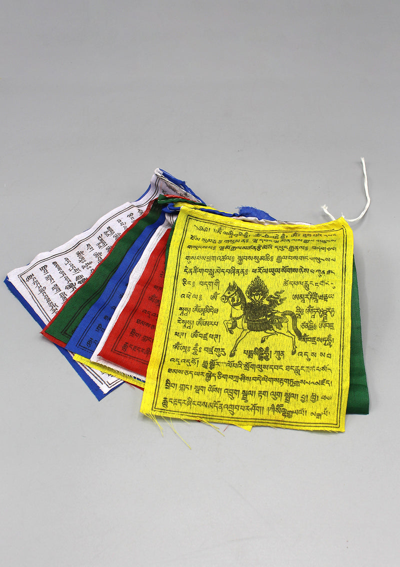 Cotton Windhorse Prayer Flags, Medium Tibet Flags, Single Roll