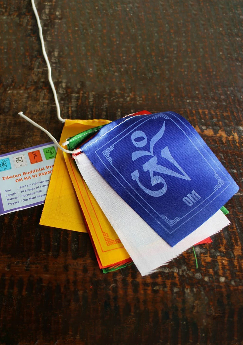 Om Mani Baby Polyester Prayer Flags