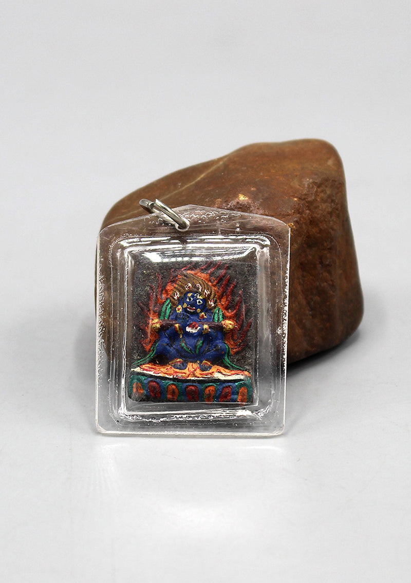 Tibetan Deity  Safu Mahankal Mendrup Consecrated Protection Amulet