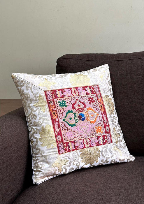 Traditional Tibetan Double Dorjee Decorative Pillow Cover