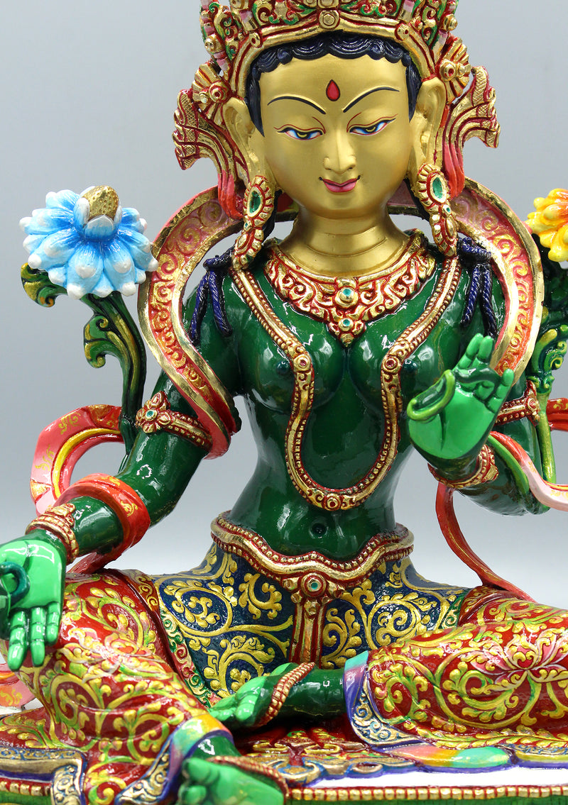 Masterpiece Green Tara Statue by Meenu Shakya