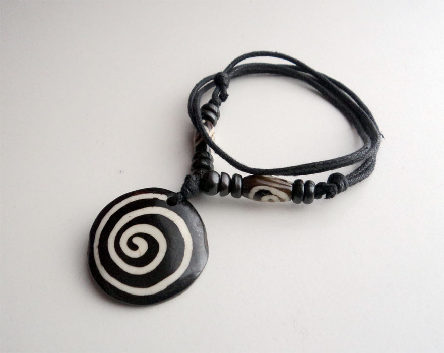 Spiral Design Bone Necklace - nepacrafts