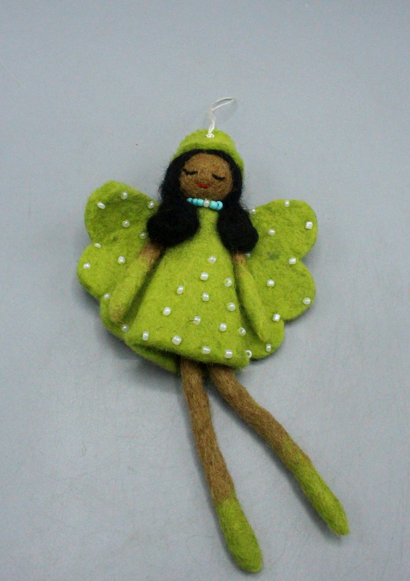 Green Fairy Felt Wall Hanging Puppet