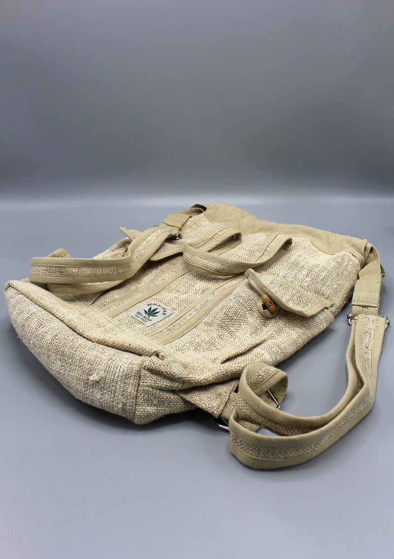 Natural Himalayan Hemp Drawstring Rucksack - nepacrafts