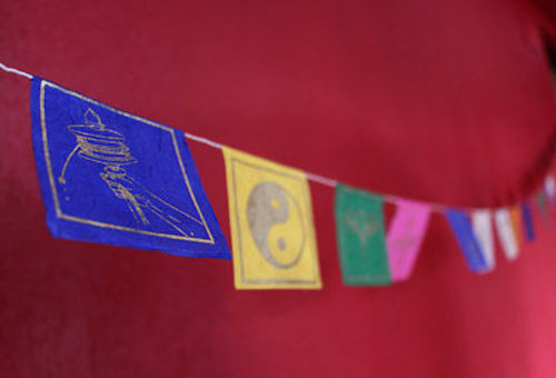 Buddhist Symbols Paper Prayer Flags