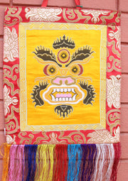 Mahakala Silk Brocade Wall Hanging - nepacrafts