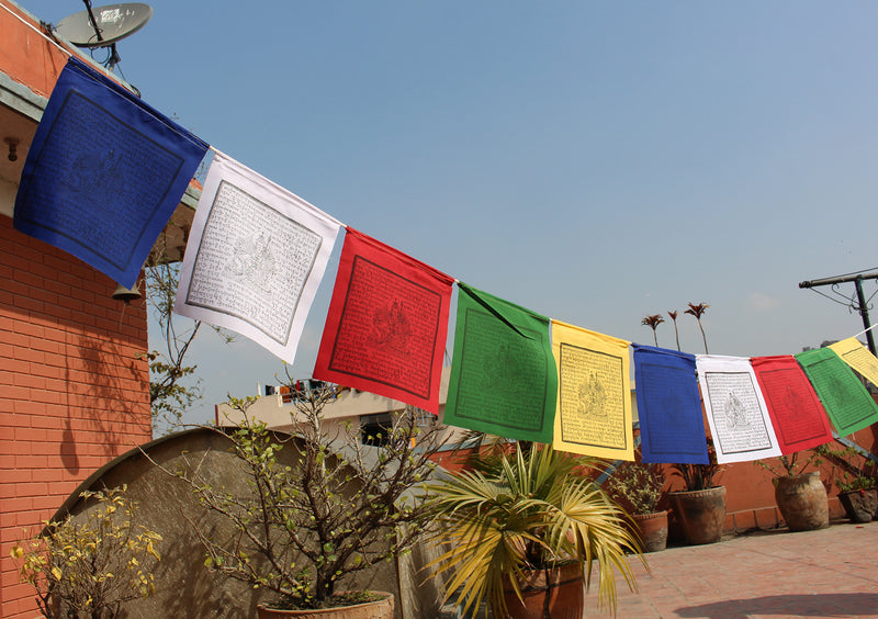 Wooden-Block Printed Guru Padmasambhava Prayer Flags