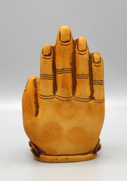 Blessing Palm Brown Buddha Resin Statue - nepacrafts
