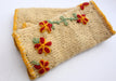 Yellow Color with Red Flower Patchwork Finger less Gloves /Hand Warmers - nepacrafts