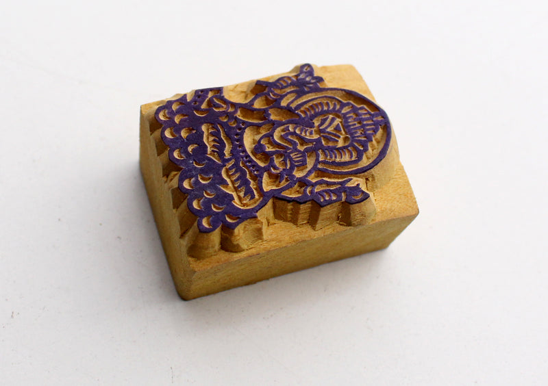 Lord Ganesha Mini Wooden Block Print - nepacrafts