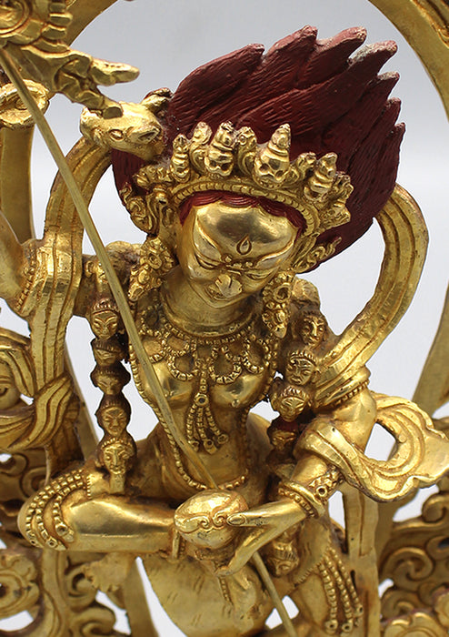 Fully Goldplated Wrathful Yogini Statue