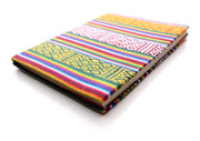 Colorful Design Bhutanese Fabric Hard Cover Lokta PaperJournal Book - nepacrafts