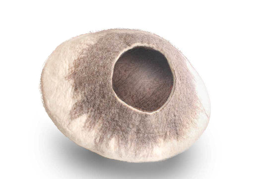 Ecofriendly Cat House, Handmade Felted White Cat Cave - nepacrafts