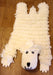 White Felt Sheep Rug, Sheep Wool Fur Rug - nepacrafts
