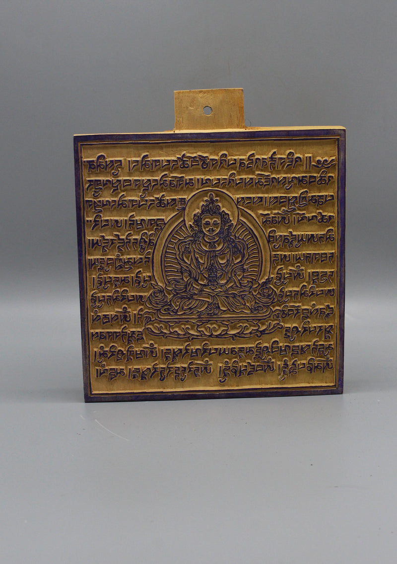Aparmita Budhha Wooden Prayer Flags Block Print