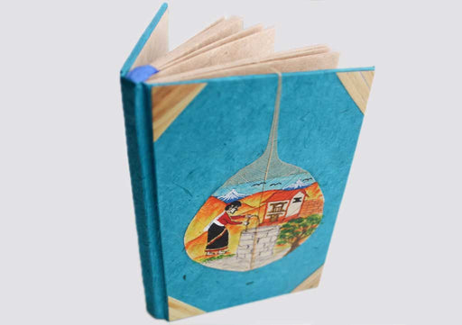 Life of  Woman in Village Lokta Paper Journal Book - nepacrafts