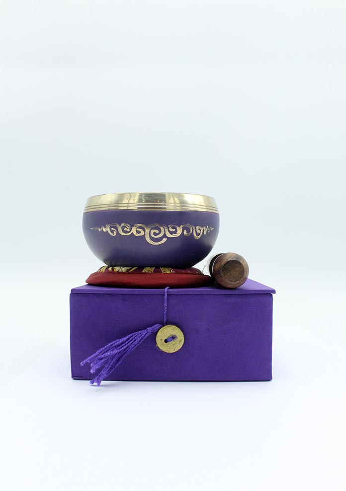 Sahasrara Singing Bowl Gift Set 3 Inch - Crown Chakra