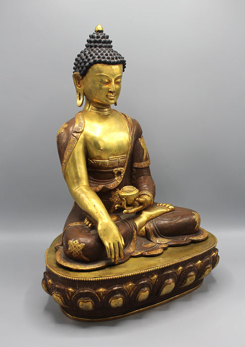 8 Auspicious Symbol Carving Shakyamuni Buddha Statue