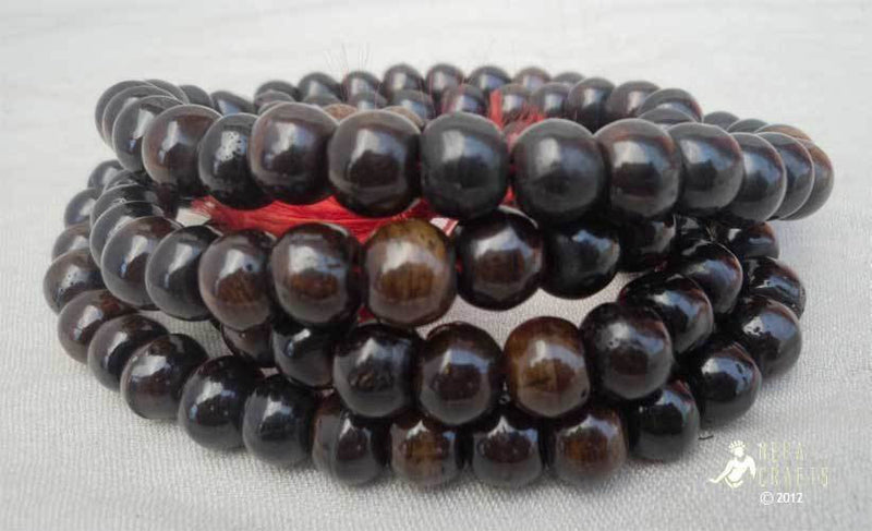 Plain Black Bone Japa Mala