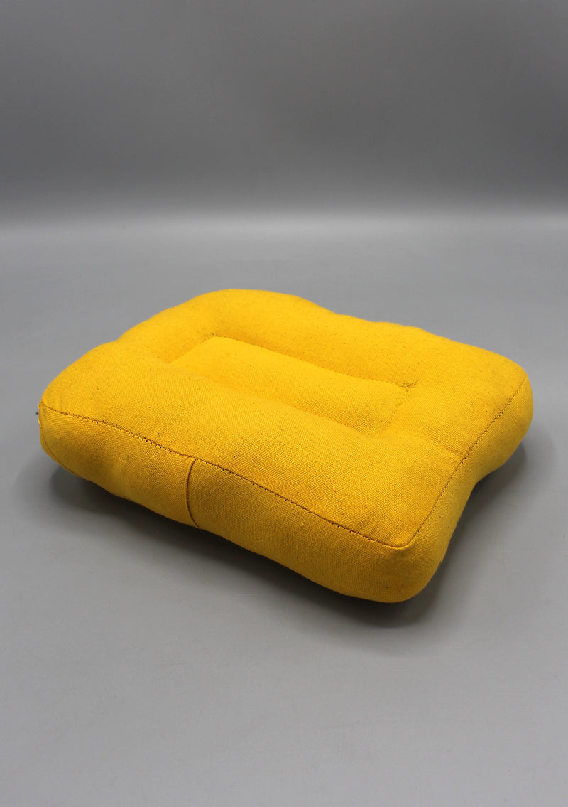 Mustard Color Rectangular Cotton Pillow for Meditation