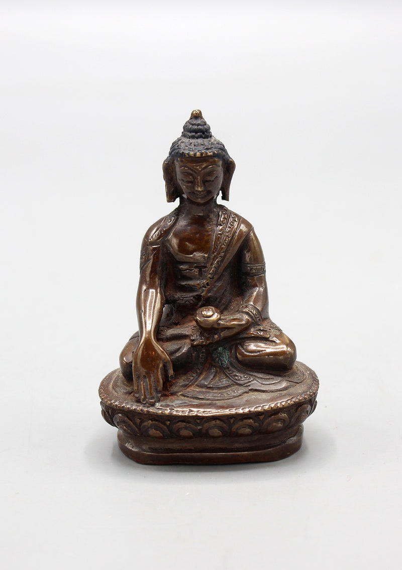 Copper Oxidized Shakyamuni Buddha Statue 3"