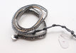 Crystal and Steel Beaded Leather Cord Wrap Bracelet - nepacrafts