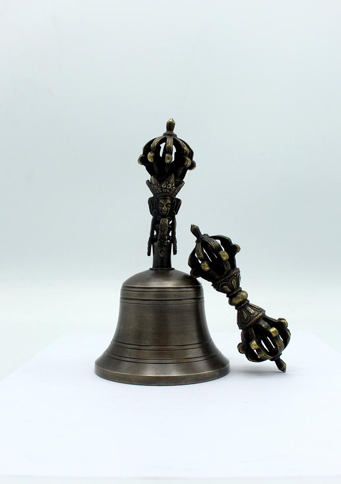 Tibetan High Quality Bell and Dorjee Medium  Set