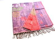 Rose and Daisy Flower Printed Handloomed Yak Wool Shawl - nepacrafts